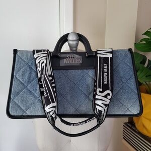 Steve Madden Denim Satchel Handbag NEW!